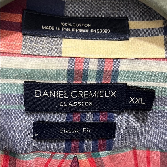 Daniel Cremieux Classics Men’s XXL Plaid Button-Down 100% Cotton Classic Fit - Picture 2 of 3